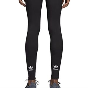 Women's Adidas Trefoil Mini Logo Black Legging Size XS